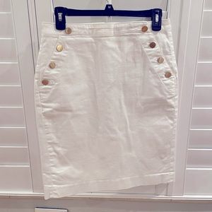 White Ann Taylor Jean sailor skirt.